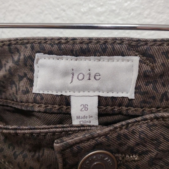 Joie Park Brown Animal Print Utility Skinny Ankle Pants  26 - Picture 2 of 5